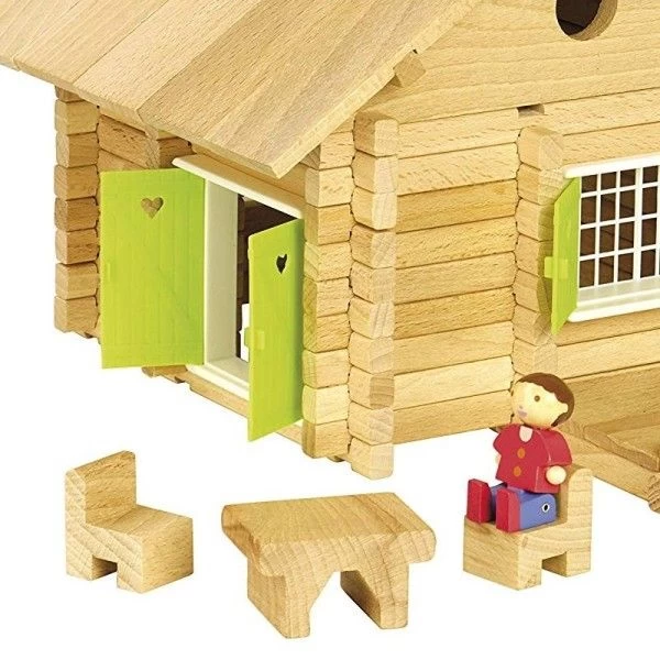 Jouet En BoisJeujura® Maison En Rondins 135 Pcs | Ref: 8043 - Jouet En Bois Jeujura – Image 2