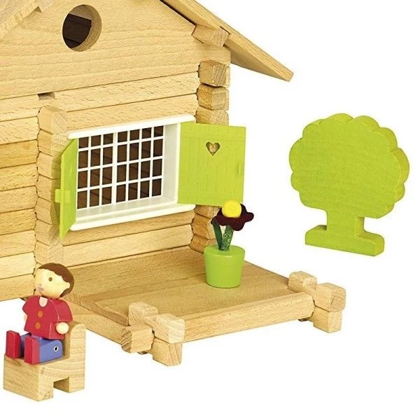 Jouet En BoisJeujura® Maison En Rondins 135 Pcs | Ref: 8043 - Jouet En Bois Jeujura – Image 3