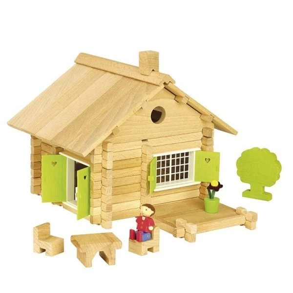 Jouet En BoisJeujura® Maison En Rondins 135 Pcs | Ref: 8043 - Jouet En Bois Jeujura