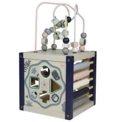Jouet En Bois Mon Premier Cube D'Activité Pastelles EverEarth® - Jouets D'éveil