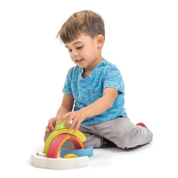 Jouet En Bois Puzzle Tunnel Arc -en-ciel Tender Leaf Toys® - Jouets En Bois – Image 2
