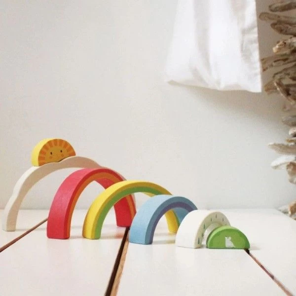 Jouet En Bois Puzzle Tunnel Arc -en-ciel Tender Leaf Toys® - Jouets En Bois – Image 5