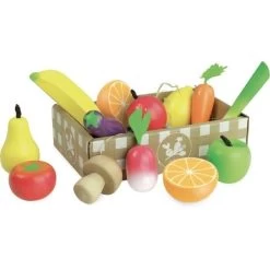 Jouet En Bois Set De Fruits & Légumes 'Jour De Marché' Marchande Vilac®- Jouets D'imitation En Bois