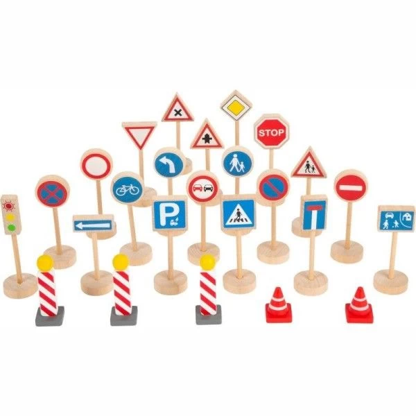 Jouet En Bois Set De Panneaux De Signalisation 25 Pièces Small Foot By Legler® - Petites Voitures – Image 2