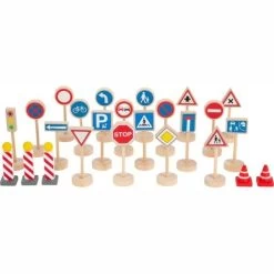 Jouet En Bois Set De Panneaux De Signalisation 25 Pièces Small Foot By Legler® - Petites Voitures