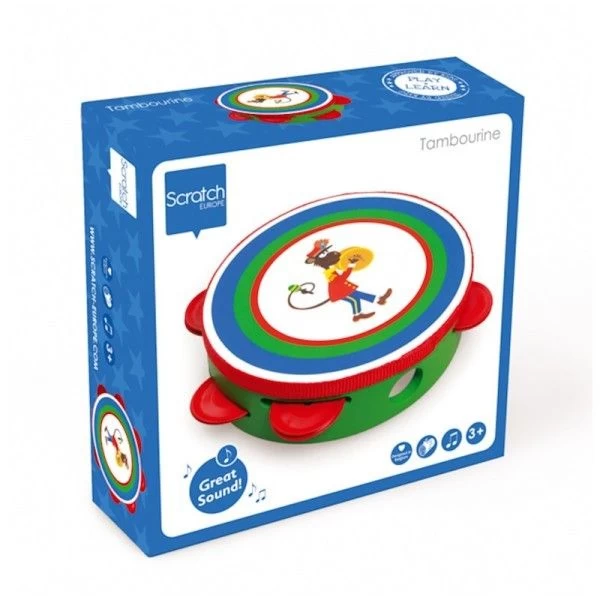 Jouet En Bois Tambourin Déco Fanfare Scratch® - Jouet En Bois – Image 3