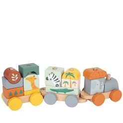 Jouet En Bois Train De Cubes Safari Small Foot By Legler® - Train En Bois
