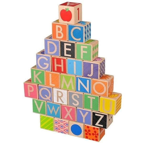 Jouet EverEarth® Chariot De Marche Avec Cubes Abécédaire (EN) - Jouets Bois – Image 4