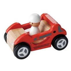 Jouet Petite Voiture Course Rouge EverEarth® - Jouets Bois