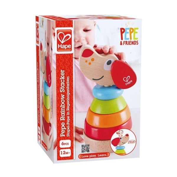 Jouets En Bois à Empiler Chiot 'Arc En Ciel' Hape- Jouets Hape – Image 6