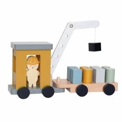 Jouets En Bois Camion Grue Avec Aimant Jabadabado® - Jouet Bois Bébés