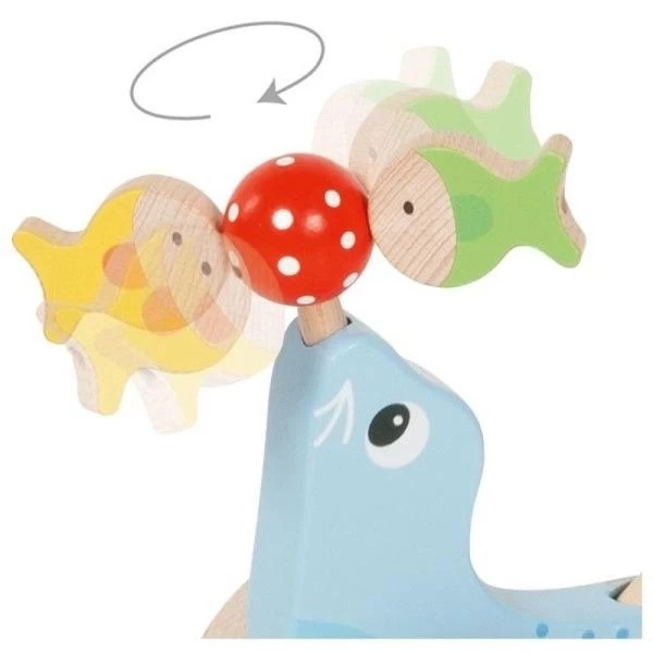 Jouets En Bois Canne à Pousser Otarie Goki® - Jouets En Bois 1 An – Image 2