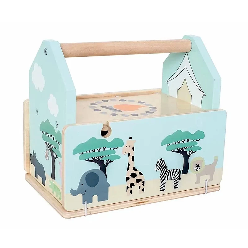 Jouets En Bois Coffret Circuit De Petites Voitures Safari Jabadabado® - Jeux Bois Enfants – Image 2