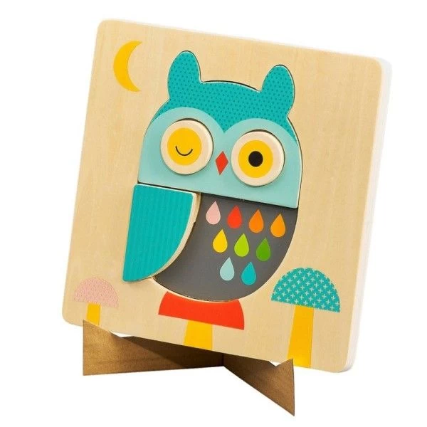 Jouets En Bois Puzzle Hibou PetitCollage® - Jouets En Bois Petit Collage® – Image 2
