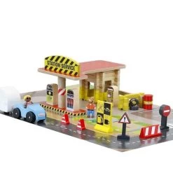 Jouets En Bois Station Service 80 Pcs Jeujura® | Ref: 8221 - Jouets De Construction