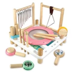 Jouets En Bois Table Musicale Carré Pastel I'm Toy® - Table Musicale Bébé