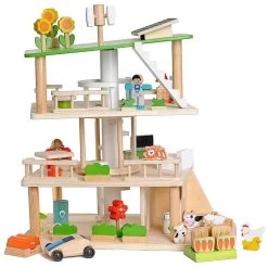 Maison De Poupée En Bois écologique & Durable EverEarth® - Jouets En Bois