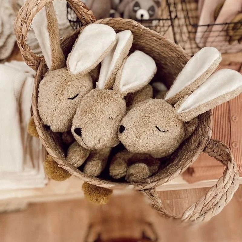 Peluche Bouillotte Lapin Endormi Beige Coton Bio 30 Cm Senger® - Peluches Naturel Senger – Image 4