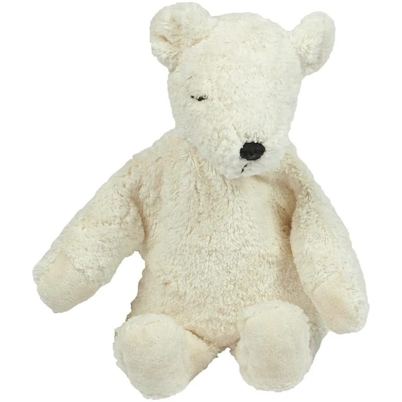 Peluche Bouillotte Ours Polaire Endormi Coton Bio 30 Cm Senger® - Doudou Bio Naturel Senger – Image 2