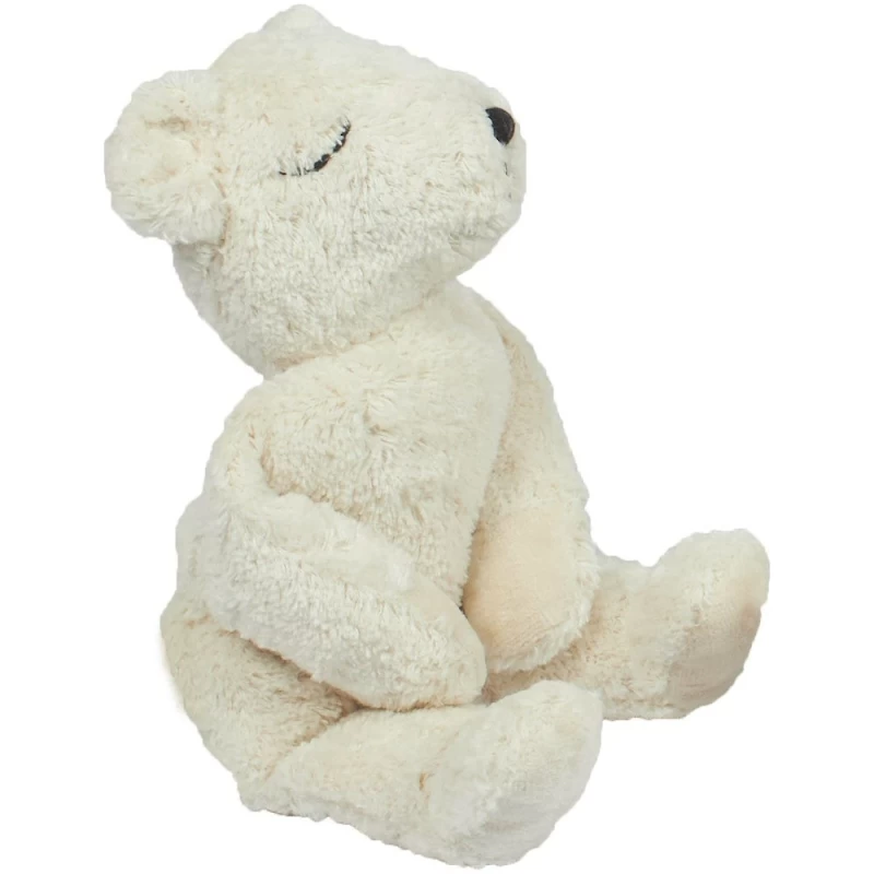 Peluche Bouillotte Ours Polaire Endormi Coton Bio 30 Cm Senger® - Doudou Bio Naturel Senger – Image 3