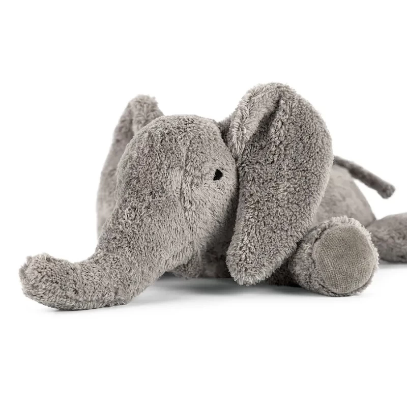 Peluche Bouillotte Sèche Eléphant Gris Coton Bio 35 Cm Senger® - Bouillotte Bio Naturel – Image 2