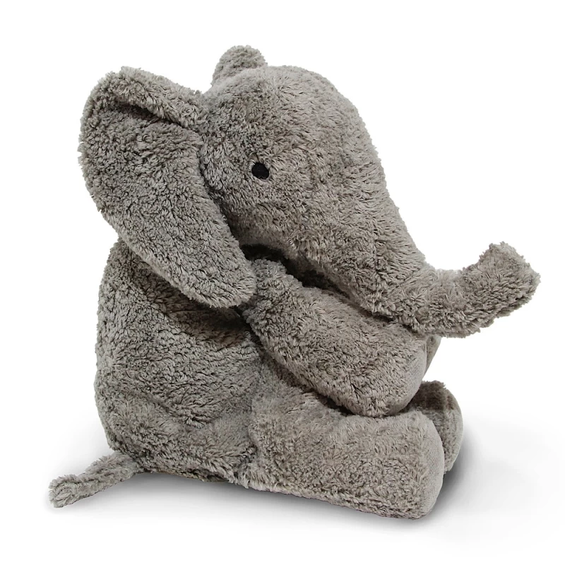 Peluche Bouillotte Sèche Eléphant Gris Coton Bio 35 Cm Senger® - Bouillotte Bio Naturel – Image 3