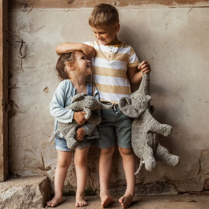 Peluche Bouillotte Sèche Eléphant Gris Coton Bio 35 Cm Senger® - Bouillotte Bio Naturel – Image 5