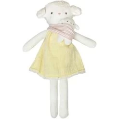 Peluche éponge De Coton Bio Maman Mouton Et Son Petit 35cm Albetta® - Peluche Bio