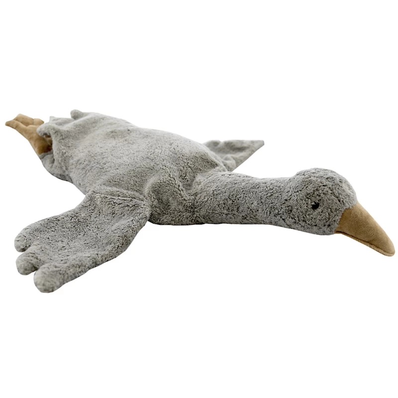 Peluche Bouillotte Sèche Oie Grise Coton Bio 47 Cm Senger® - Bouillotte Bio Naturel – Image 2