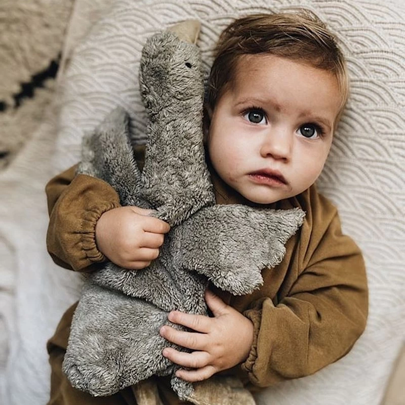 Peluche Bouillotte Sèche Oie Grise Coton Bio 47 Cm Senger® - Bouillotte Bio Naturel – Image 6