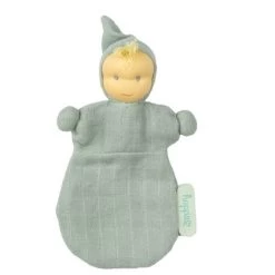 Petit Poupon Mousseline Coton Bio Mini Mix Uni 17cm Turbulette Hoppa®- Doudou Bio