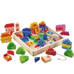 Jeu De Construction Formes De La Ville PuzzleSevi1831 - Jouets En Bois