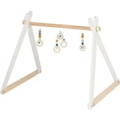 Portique D'activité En Bois Géométrie Ocre Heimess® - Trapèze En Bois