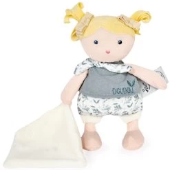 Poupée De Chiffon Joliflores Bleuette Et Son Doudou 22cm Coton Bio Jolijou® - Poupée Bio