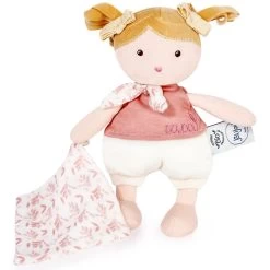 Poupée De Chiffon Joliflores Camélia Et Son Doudou 22cm Coton Bio Jolijou® - Poupée Bio