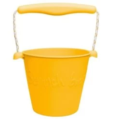 Seau De Plage Enfant En Silicone Moutarde Scrunch® - Jouets De Plage
