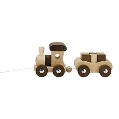Train De Cubes En Bois Naturel Vancouver Goki - Train En Bois