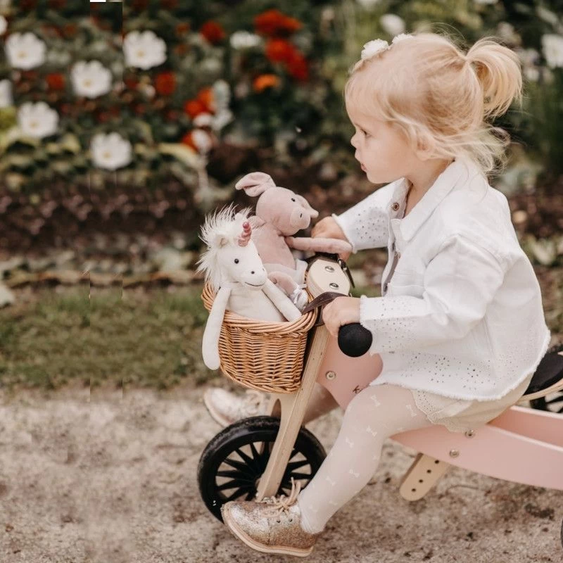 Tricycle évolutif Draisienne En Bois 2 En 1 Tiny Tot Plus 12" Silver Vert Kinderfeets® - Tricycle Bois – Image 3