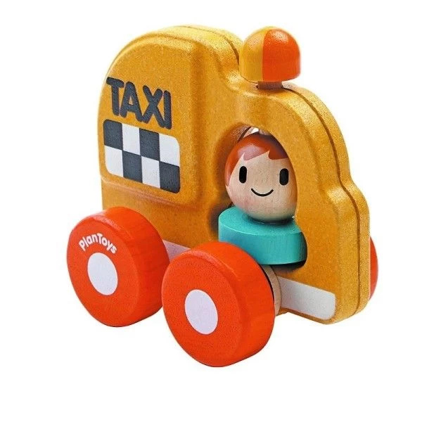Voiture Taxi 'Yellow Cab' Premier Age 'PlanWood' - Jouet Plantoys – Image 2