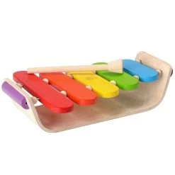 Jouet Musicale Xylophone Ovale 5 Tons Bois Plantoys - Jouet En Bois
